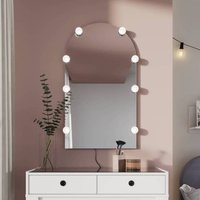 Product photograph of Fletcher Glass Mirror In White from Furniture in Fashion