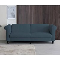 Product photograph of Flex Corduroy Fabric 3 Seater Sofa Bed In Blue from Furniture in Fashion