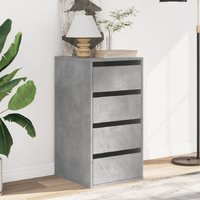 Product photograph of Flint Wooden Chest Of 4 Drawers In Concrete Grey from Furniture in Fashion