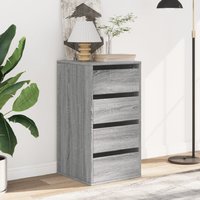 Product photograph of Flint Wooden Chest Of 4 Drawers In Grey Sonoma from Furniture in Fashion