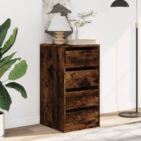 Product photograph of Flint Wooden Chest Of 4 Drawers In Smoked Oak from Furniture in Fashion