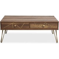 Product photograph of Flora Wooden Coffee Table With 2 Drawers In Veneering Effect from Furniture in Fashion