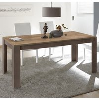 Product photograph of Flores Rectangular Wooden Dining Table In Bronze Dark Oak from Furniture in Fashion