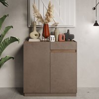 Product photograph of Flores Wooden Sideboard With 2 Doors 1 Drawer In Bronze Dark Oak from Furniture in Fashion
