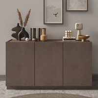 Product photograph of Flores Wooden Sideboard With 3 Doors In Bronze Dark Oak from Furniture in Fashion