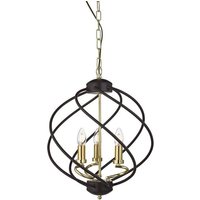 Product photograph of Flow 3 Lights Ceiling Pendant Light In Black And Gold from Furniture in Fashion