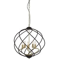 Product photograph of Flow 5 Lights Ceiling Pendant Light In Black And Gold from Furniture in Fashion