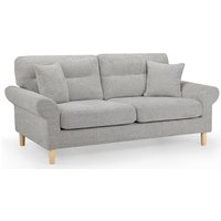 Product photograph of Folsom Fabric 3 Seater Sofa In Silver from Furniture in Fashion