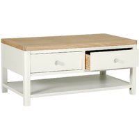 Product photograph of Folsom Wooden Coffee Table With 2 Drawers In Natural from Furniture in Fashion