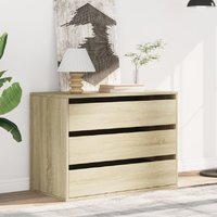 Product photograph of Fontana Wooden Chest Of 3 Drawers In Sonoma Oak from Furniture in Fashion