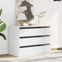 Product photograph of Fontana Wooden Chest Of 3 Drawers In White from Furniture in Fashion