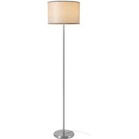 Product photograph of Formito Grey Fabric Shade Floor Lamp With Stainless Steel Base from Furniture in Fashion