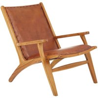 Product photograph of Formosa Brown Leather Bedroom Chair With Wooden Frame from Furniture in Fashion