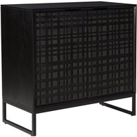 Product photograph of Fusion Small Mango Wood Sideboard With 2 Doors In Black from Furniture in Fashion