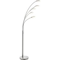Product photograph of Fynn 5 Lights Floor Lamp In Satin Nickel from Furniture in Fashion