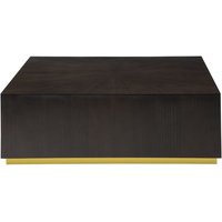 Product photograph of Gablet Square Wooden Coffee Table With Gold Base In Dark Brown from Furniture in Fashion