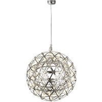 Product photograph of Galaxy Led Metal Big Ball Pendant Light In Chrome from Furniture in Fashion