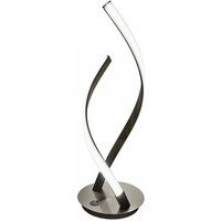 Product photograph of Galla Twisted Table Lamp In Satin Steel from Furniture in Fashion