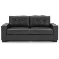 Product photograph of Gemonian Bonded Leather 3 Seater Sofa In Black from Furniture in Fashion