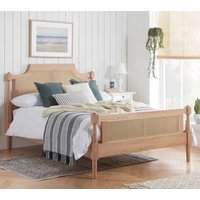 Product photograph of Gilroy Rattan Wooden King Size Bed In Oak from Furniture in Fashion
