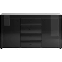 Product photograph of Glens High Gloss Sideboard With 2 Doors In Black And Led from Furniture in Fashion