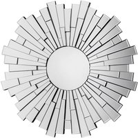 Product photograph of Glitacoz Round Wall Mirror In Silver Glass Frame from Furniture in Fashion