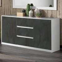 Product photograph of Graz Sideboard With 2 Doors 3 Drawers In Matt White And Oxide from Furniture in Fashion