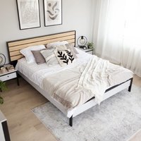Product photograph of Guelph Wooden Super King Size Bed In Grey from Furniture in Fashion