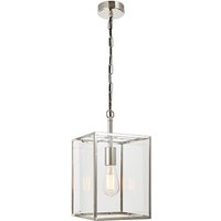 Product photograph of Hadden Clear Glass Pendant Light In Bright Nickel from Furniture in Fashion