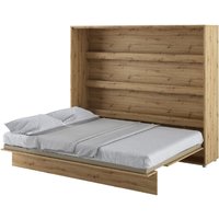Product photograph of Halifax Horizontal Wall Wooden King Size Bed In Artisan Oak from Furniture in Fashion
