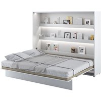 Product photograph of Halifax Horizontal Wall Wooden King Size Bed In Matt White from Furniture in Fashion