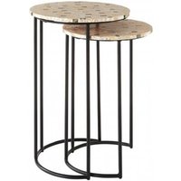 Product photograph of Hallo Mother Pearl Top Set Of 2 Side Tables In Assorted from Furniture in Fashion