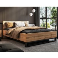 Product photograph of Hamburg Wooden Storage Ottoman King Size Bed In Wotan Oak from Furniture in Fashion