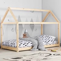 Product photograph of Hamel Wooden Single House Bed In Natural from Furniture in Fashion