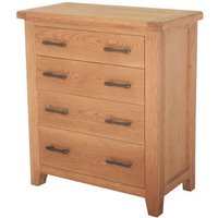 Product photograph of Hampshire Wooden Chest Of Drawers In Oak With 4 Drawers from Furniture in Fashion