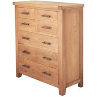 Product photograph of Hampshire Wooden Chest Of Drawers In Oak With 7 Drawers from Furniture in Fashion