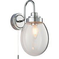 Product photograph of Hampton Clear Glass Wall Light In Chrome from Furniture in Fashion