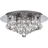 Product photograph of Hanna 4 Light In Ceiling Flush In Chrome With Crystal Balls from Furniture in Fashion