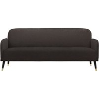 Product photograph of Harare Fabric 3 Seater Sofa Bed With Black Legs In Dark Grey from Furniture in Fashion