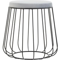 Product photograph of Harbor Tall Velvet Seat Stool With Black Metal Caged Base from Furniture in Fashion