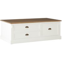 Product photograph of Hardtik Low Wooden Coffee Table In Natural And White from Furniture in Fashion