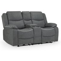 Product photograph of Harris Fabric Electric Recliner 2 Seater Sofa In Graphite from Furniture in Fashion