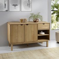 Product photograph of Harrow Wooden Sideboard With 2 Doors 1 Drawer In Brown from Furniture in Fashion