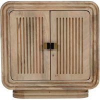 Product photograph of Harvey Carved Mango Wood Sideboard With 2 Doors In Natural from Furniture in Fashion