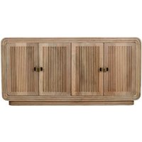 Product photograph of Harvey Carved Mango Wood Sideboard With 4 Doors In Natural from Furniture in Fashion