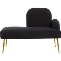Product photograph of Havana Fabric Lounge Chaise Chair In Black from Furniture in Fashion