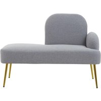 Product photograph of Havana Fabric Lounge Chaise Chair In Grey from Furniture in Fashion