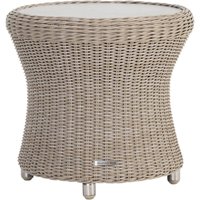 Product photograph of Haverhill Glass Top Garden Side Table In Natural Pistachio from Furniture in Fashion