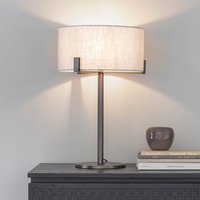 Product photograph of Hayfield Natural Fabric Shade Table Lamp In Bronze from Furniture in Fashion
