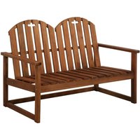 Product photograph of Hazel Wooden Garden Seating Bench In Brown from Furniture in Fashion